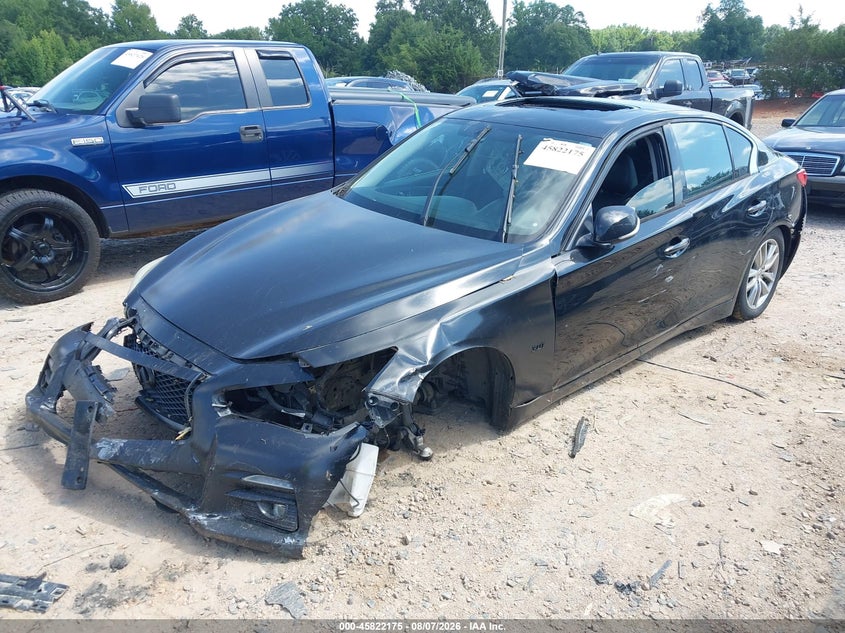 2017 Infiniti Q50 VIN JN1EV7AP1HM737887 IAAI salvage auction — FRONT END, Salvage Title, sold $1,000 on 2026-09-02 (photo 2)