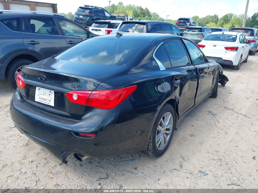 2017 Infiniti Q50 VIN JN1EV7AP1HM737887 IAAI salvage auction — FRONT END, Salvage Title, sold $1,000 on 2026-09-02 (photo 4)