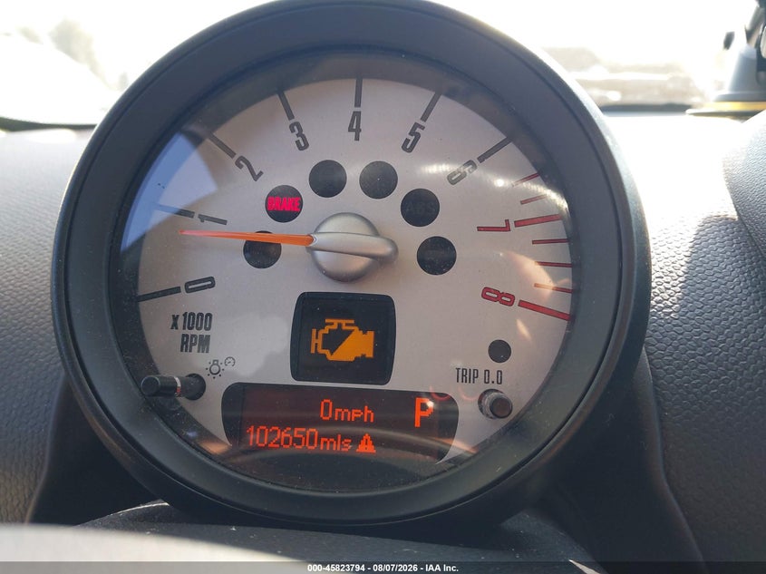 2012 Mini Cooper VIN WMWZB3C56CWM06079 IAAI salvage auction — NORMAL WEAR, Clear (Washington), sold $425 on 2026-08-19 (photo 7)