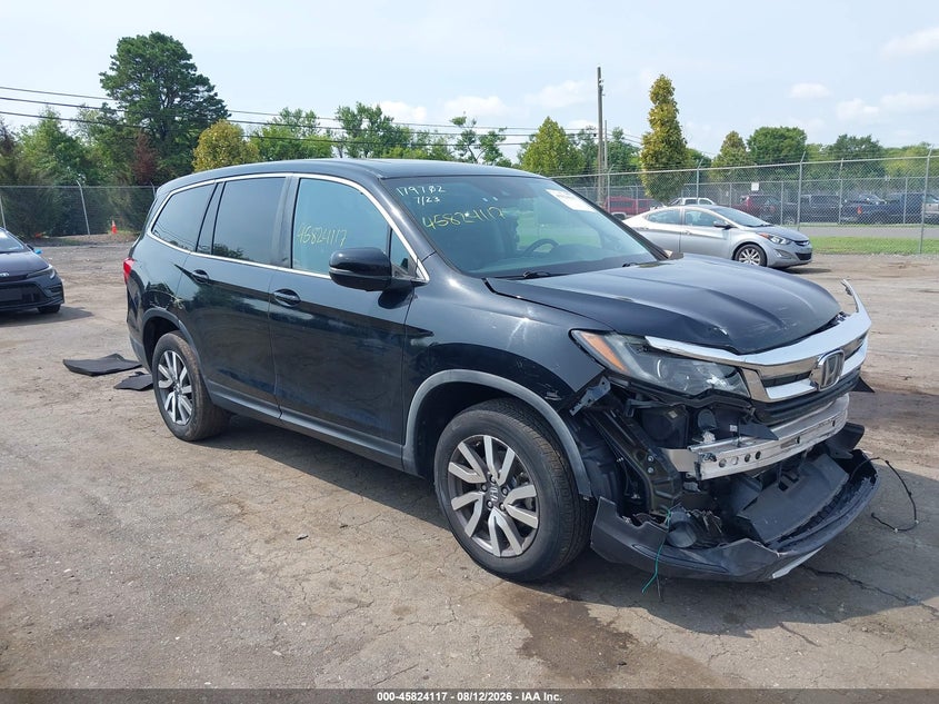 2019 Honda Pilot VIN 5FNYF6H57KB060835 IAAI salvage auction — FRONT END, Salvage Title, sold $7,150 on 2026-09-01 (photo 1)