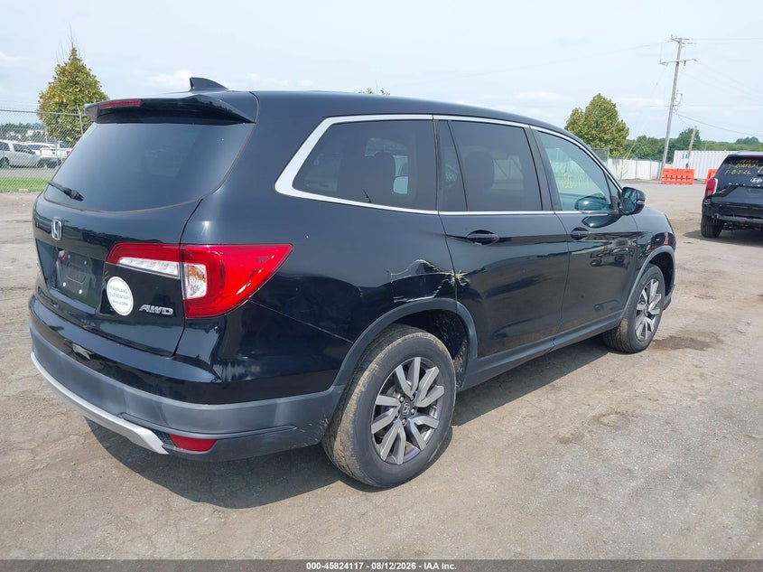 2019 Honda Pilot VIN 5FNYF6H57KB060835 IAAI salvage auction — FRONT END, Salvage Title, sold $7,150 on 2026-09-01 (photo 4)