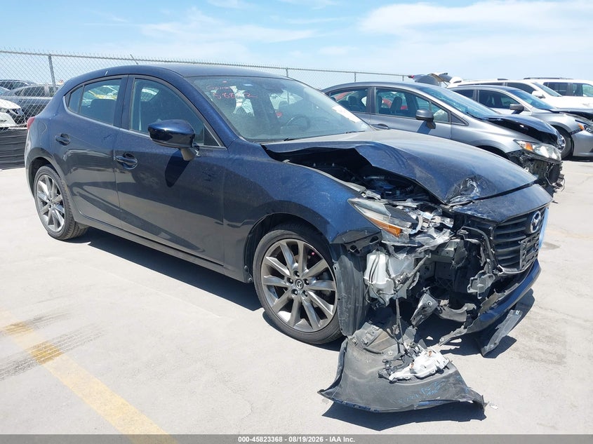 2018 Mazda 3 VIN 3MZBN1L31JM183460 IAAI salvage auction — RIGHT FRONT, Salvage (Texas), sold $2,150 on 2026-08-29 (photo 1)