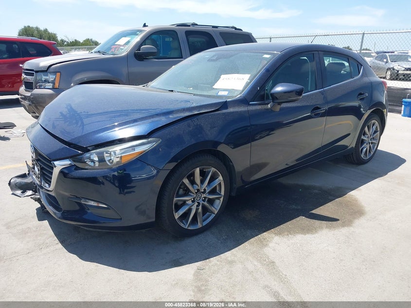 2018 Mazda 3 VIN 3MZBN1L31JM183460 IAAI salvage auction — RIGHT FRONT, Salvage (Texas), sold $2,150 on 2026-08-29 (photo 2)