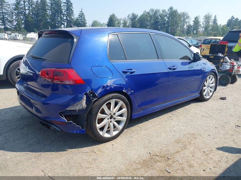 2016 Volkswagen Golf r VIN WVWUF7AU5GW093468 IAAI salvage auction — RIGHT SIDE, Clear (Washington), sold $4,000 on 2026-08-19 (photo 4)