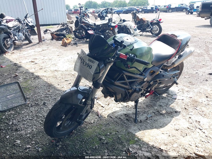 2009 Ducati Monster VIN ZDM1RADN79B002338 IAAI salvage auction — SIDE, Clear (Indiana), sold $1,000 on 2026-09-09 (photo 2)