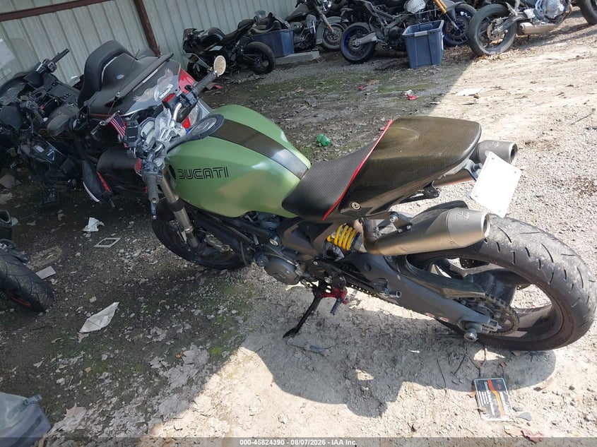2009 Ducati Monster VIN ZDM1RADN79B002338 IAAI salvage auction — SIDE, Clear (Indiana), sold $1,000 on 2026-09-09 (photo 3)
