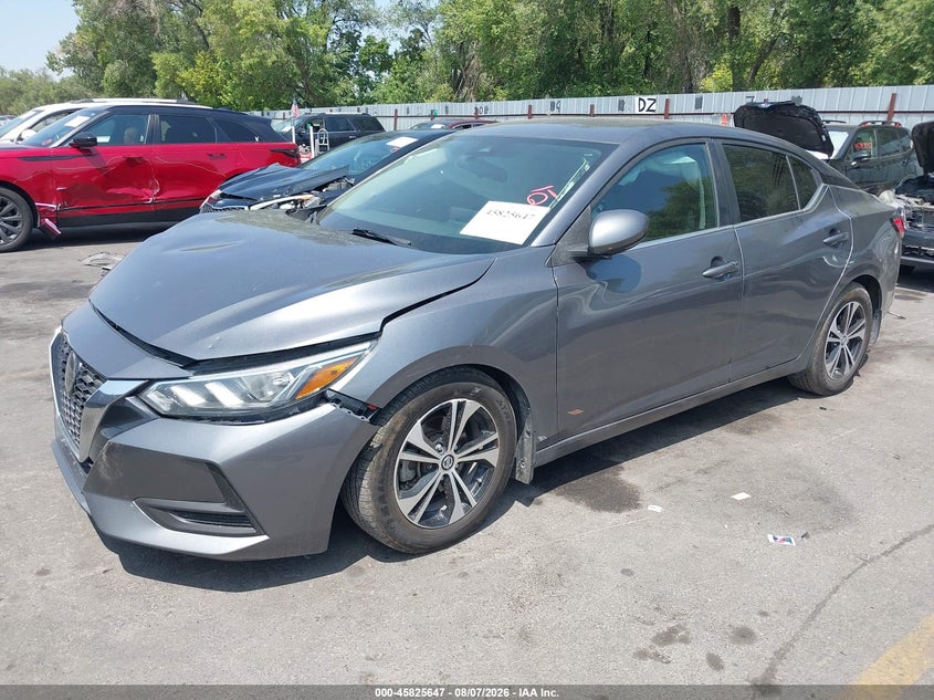 2020 Nissan Sentra VIN 3N1AB8CV9LY236907 IAAI salvage auction — RIGHT SIDE, Salvage Title, sold $2,350 on 2026-09-11 (photo 2)
