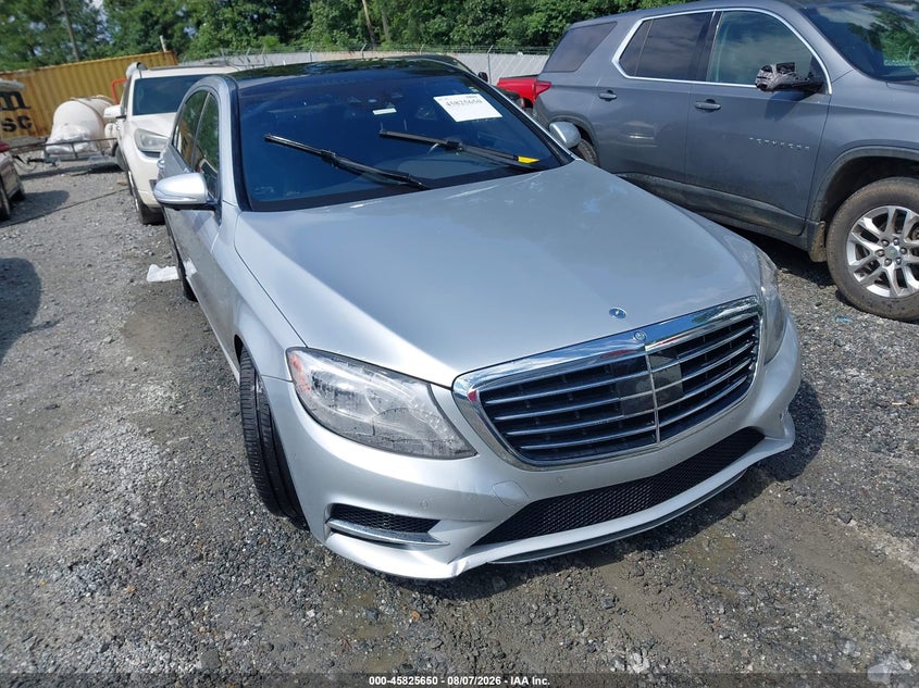 2014 Mercedes-benz S-klasse VIN WDDUG8FB4EA061248 IAAI salvage auction — FRONT & REAR, Clear (Georgia), sold $3,575 on 2026-08-11 (photo 1)