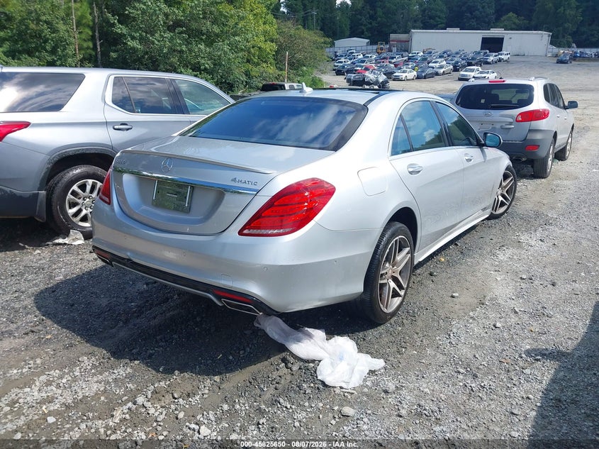 2014 Mercedes-benz S-klasse VIN WDDUG8FB4EA061248 IAAI salvage auction — FRONT & REAR, Clear (Georgia), sold $3,575 on 2026-08-11 (photo 4)