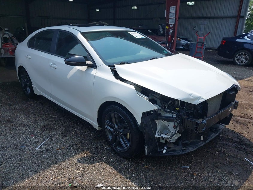 2021 Kia Forte VIN 3KPF34AD0ME420204 IAAI salvage auction — FRONT END, Salvage Title, sold $3,900 on 2026-08-21 (photo 1)