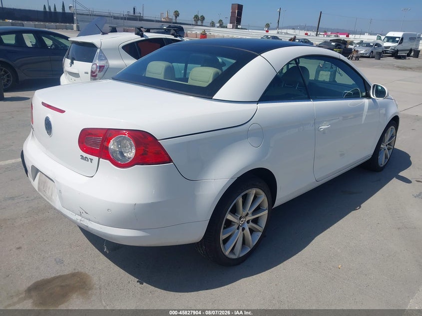 2007 Volkswagen Eos VIN WVWDA71F67V015318 IAAI salvage auction — REAR END, Salvage (California), sold $925 on 2026-08-19 (photo 4)