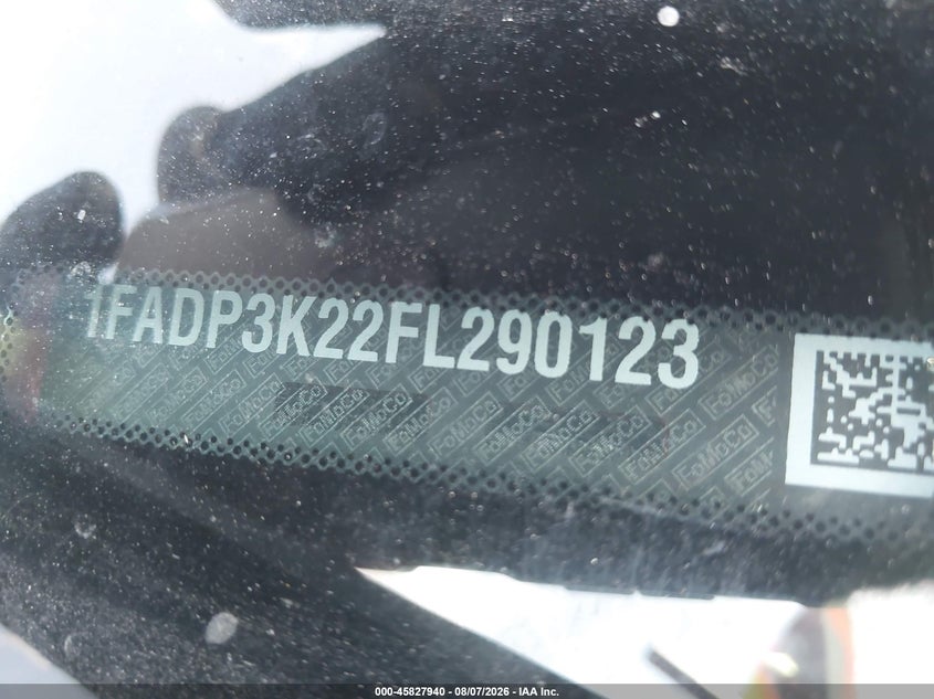 2015 Ford Focus VIN 1FADP3K22FL290123 IAAI salvage auction — FRONT END, Wait Title, sold $1,300 on 2026-09-27 (photo 9)