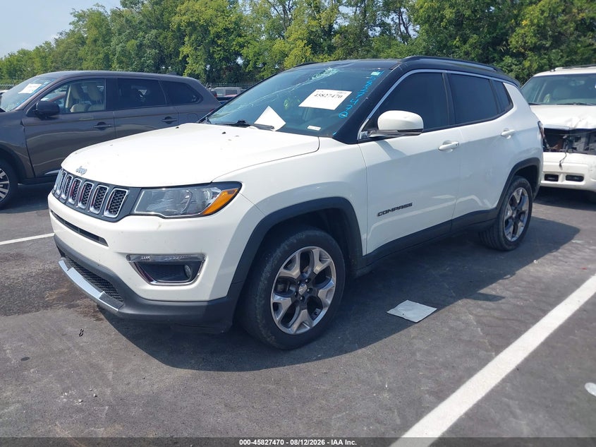2018 Jeep Compass VIN 3C4NJDCB1JT266378 IAAI salvage auction — FRONT END, Salvage Title, sold $3,100 on 2026-08-30 (photo 2)