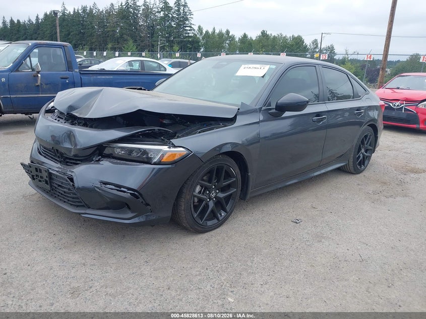 2022 Honda Civic VIN 2HGFE2F54NH589116 IAAI salvage auction — FRONT END, Salvage Title, sold $7,800 on 2026-08-22 (photo 2)