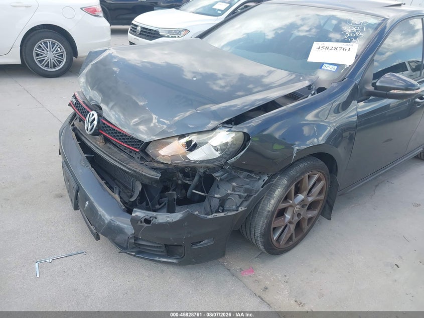 2013 Volkswagen Gti VIN WVWHV7AJ9DW043887 IAAI salvage auction — NORMAL WEAR, Salvage Title, sold $25 on 2026-08-18 (photo 6)