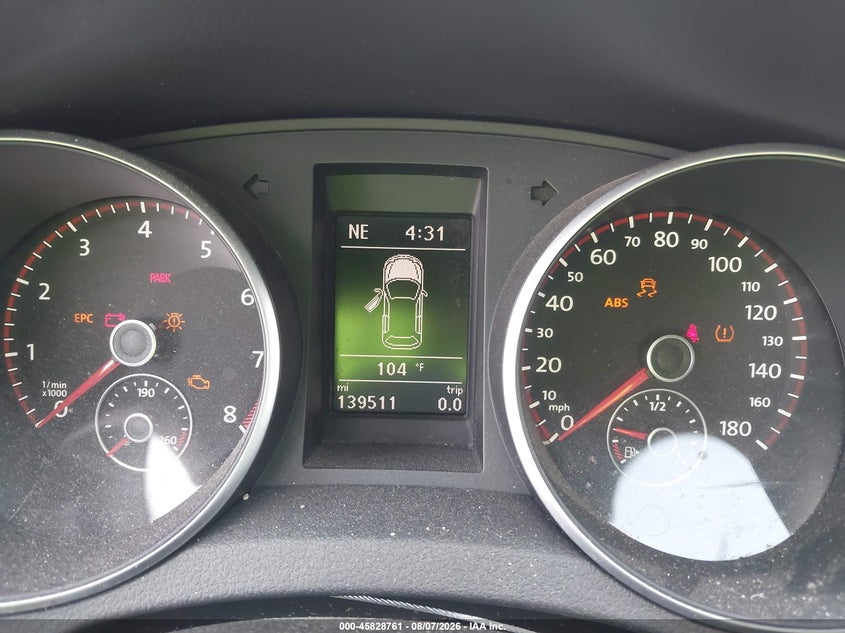 2013 Volkswagen Gti VIN WVWHV7AJ9DW043887 IAAI salvage auction — NORMAL WEAR, Salvage Title, sold $25 on 2026-08-18 (photo 7)