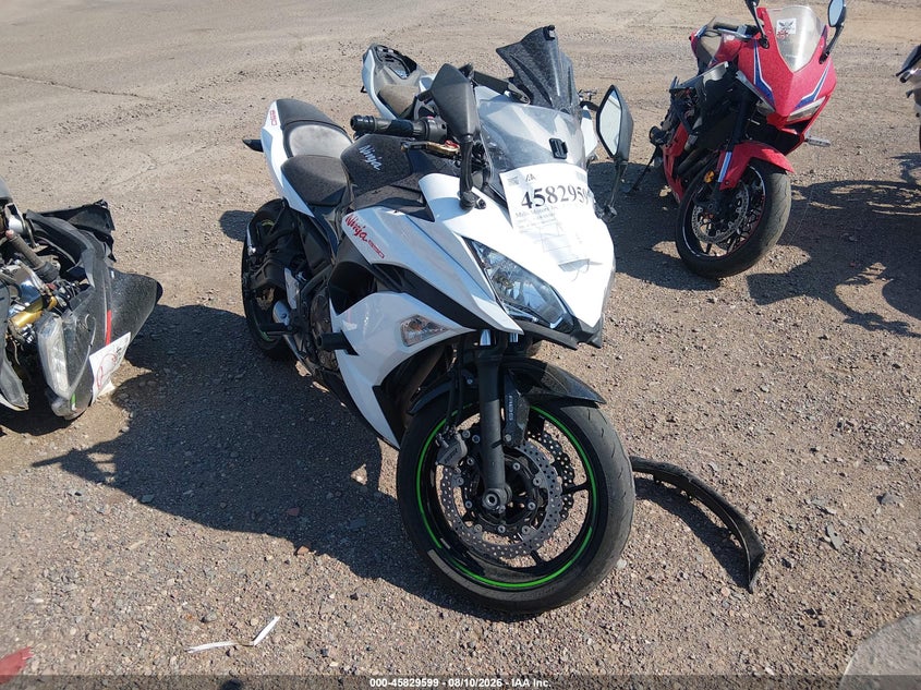 2019 Kawasaki Ninja VIN JKAEXEK13KDA33443 IAAI salvage auction — FRONT END, Clear-Dealer Only (Arizona), sold $1,675 on 2026-09-04 (photo 1)