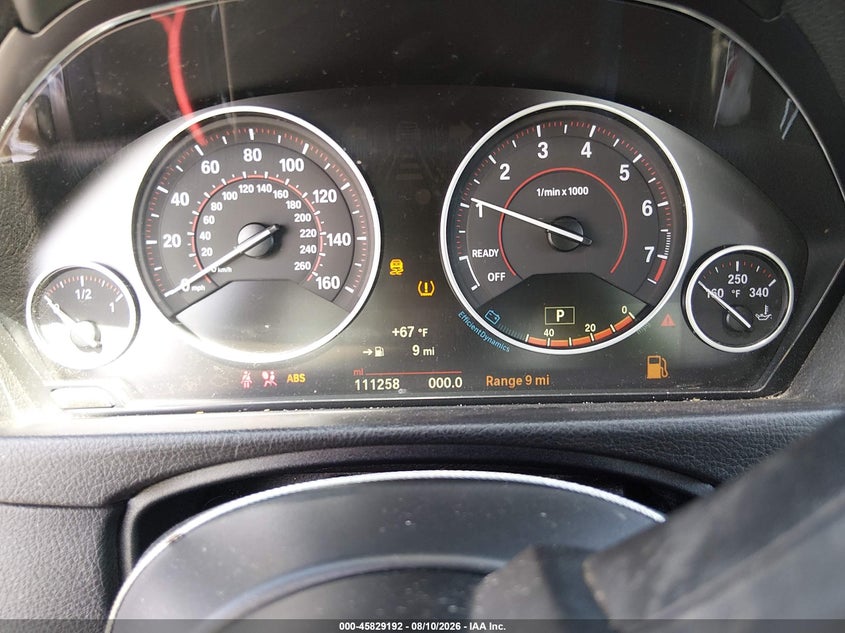 2015 BMW 3er VIN WBA3B5C57FF963394 IAAI salvage auction — RIGHT FRONT, Wait Title, sold $1,600 on 2026-10-08 (photo 7)