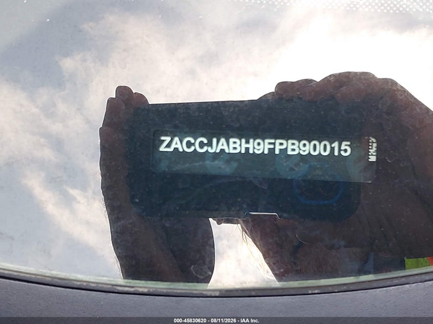 2015 Jeep Renegade VIN ZACCJABH9FPB90015 IAAI salvage auction — NORMAL WEAR, Salvage Title, sold $650 on 2026-08-18 (photo 9)