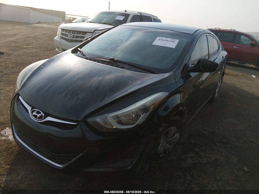 2016 Hyundai Elantra VIN 5NPDH4AE9GH706439 IAAI salvage auction — LEFT SIDE, Salvage (Arizona), sold $1,000 on 2026-08-23 (photo 6)