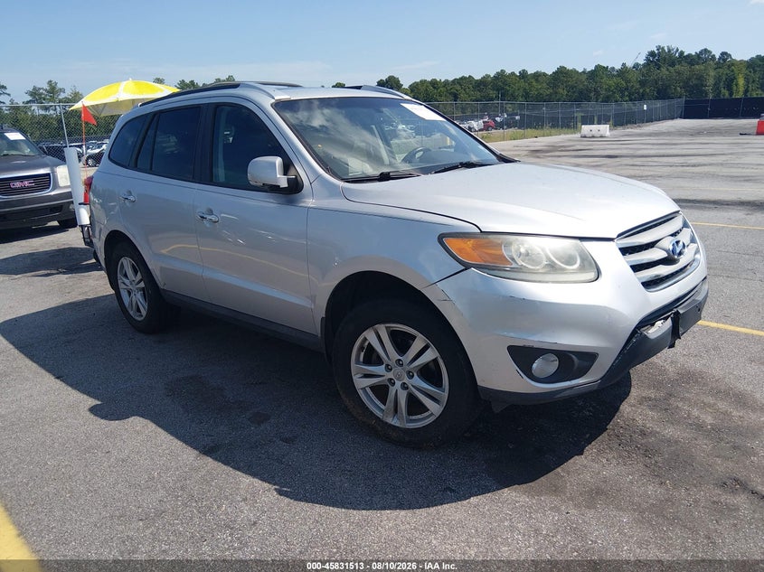2012 Hyundai Santa fe VIN 5XYZK4AG5CG095805 IAAI salvage auction — LEFT FRONT, Salvage (South Carolina), sold $1,500 on 2026-08-28 (photo 1)