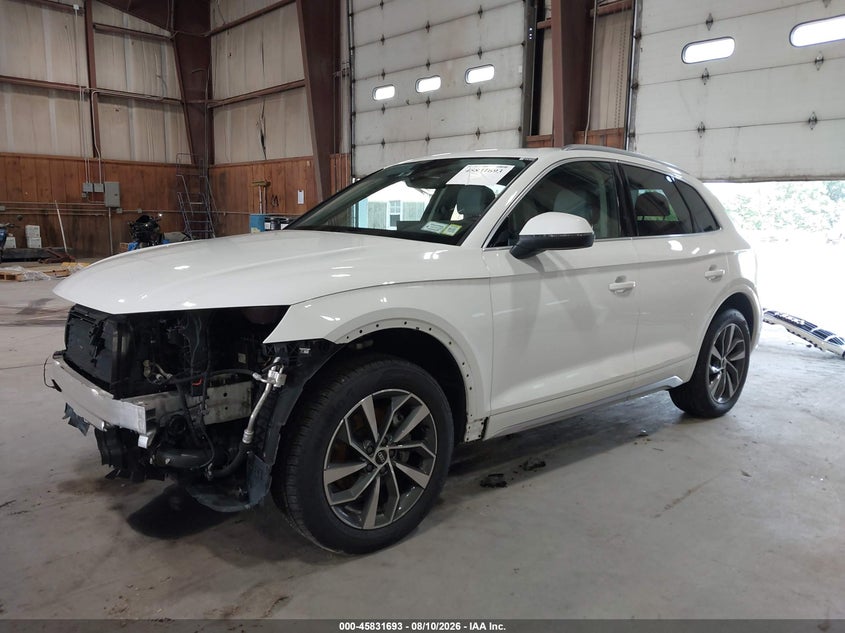 2021 Audi Q5 VIN WA1BAAFY3M2065096 IAAI salvage auction — FRONT END, Salvage Title, sold $12,800 on 2026-09-05 (photo 2)