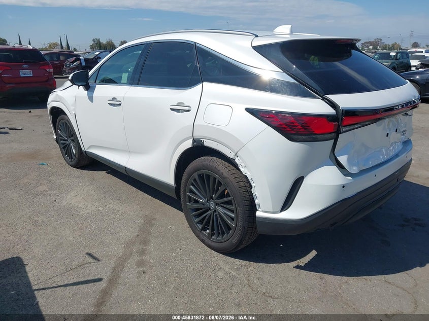 2026 Lexus Rx VIN 2T2BBMCA8TC108984 IAAI salvage auction — FRONT & REAR, Salvage (California), sold $22,700 on 2026-08-24 (photo 3)