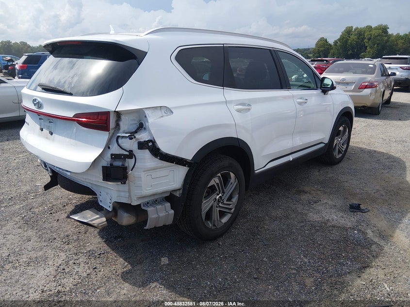 2022 Hyundai Santa fe VIN 5NMS64AJ9NH404654 IAAI salvage auction — REAR END, Salvage Title, sold $9,700 on 2026-08-24 (photo 4)