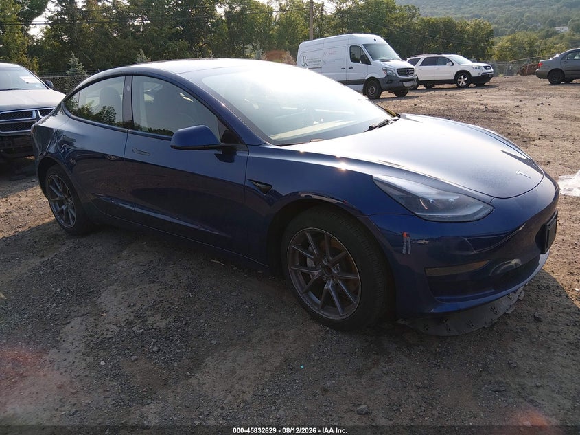 2023 Tesla Model 3 VIN 5YJ3E1EA7PF578341 IAAI salvage auction — WATER/FLOOD, Salvage Title, sold $6,900 on 2026-08-22 (photo 1)