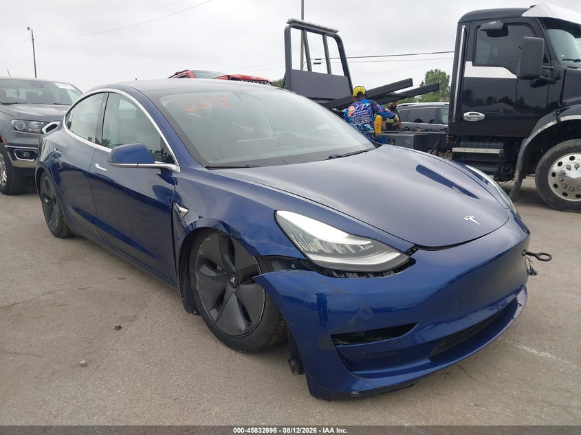 2020 Tesla Model 3 VIN 5YJ3E1EAXLF736892 IAAI salvage auction — RIGHT FRONT, Wait Title, sold $6,375 on 2026-10-03 (photo 1)