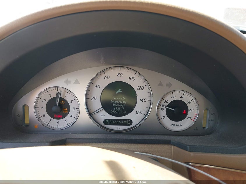 2008 Mercedes-benz E-class VIN WDBUF56X58B296357 IAAI salvage auction — NORMAL WEAR, Clear - Dealer Only (California), sold $400 on 2026-08-19 (photo 7)
