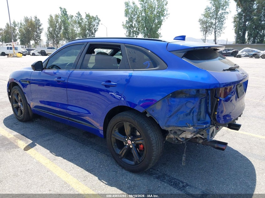 2018 Jaguar F-pace VIN SADCM2FV1JA284660 IAAI salvage auction — REAR END, Wait Title, sold $7,200 on 2026-09-08 (photo 3)