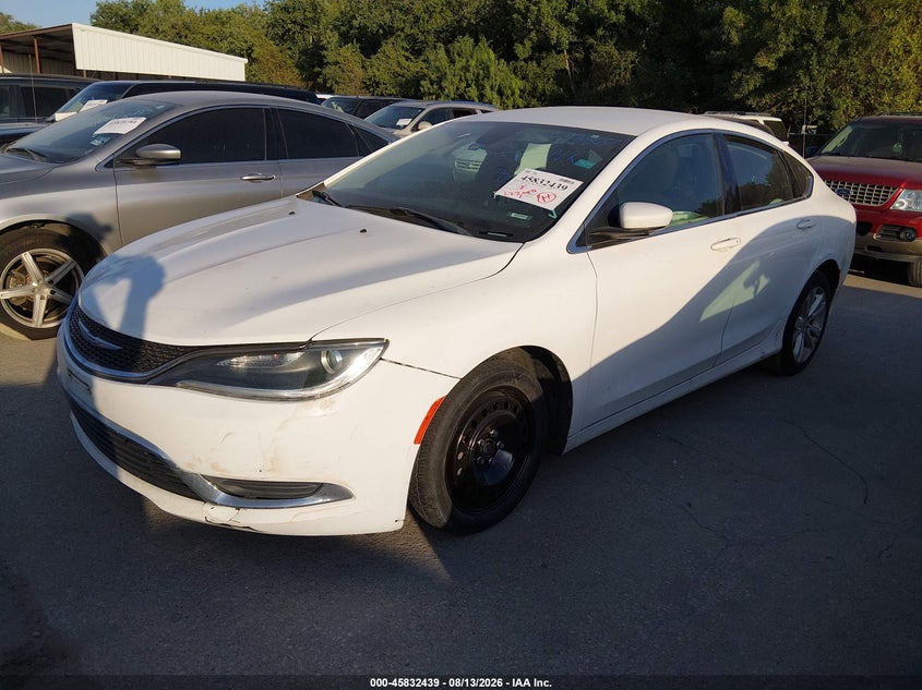 2015 Chrysler 200 VIN 1C3CCCAB4FN593867 IAAI salvage auction — NORMAL WEAR, Nrc Lienholder Repossession Paperwork (Texas), sold $100 on 2026-08-31 (photo 2)