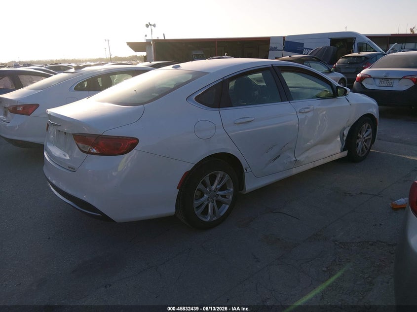 2015 Chrysler 200 VIN 1C3CCCAB4FN593867 IAAI salvage auction — NORMAL WEAR, Nrc Lienholder Repossession Paperwork (Texas), sold $100 on 2026-08-31 (photo 4)