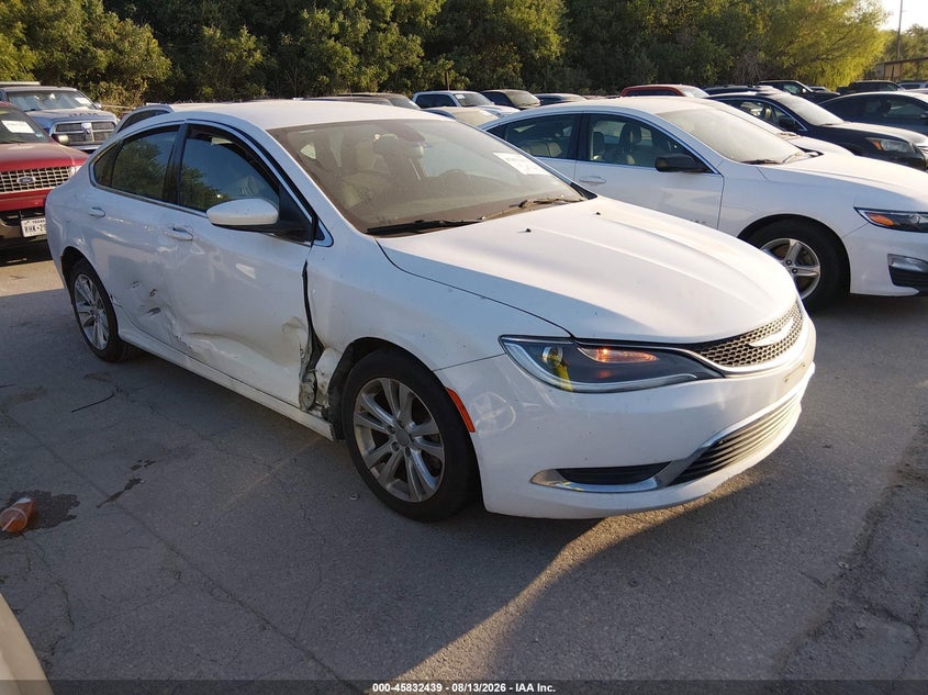 2015 Chrysler 200 VIN 1C3CCCAB4FN593867 IAAI salvage auction — NORMAL WEAR, Nrc Lienholder Repossession Paperwork (Texas), sold $100 on 2026-08-31 (photo 1)