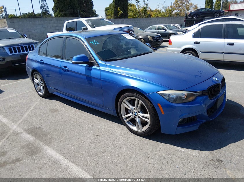 2015 BMW 3er VIN WBA3C1C52FP116895 IAAI salvage auction — FRONT END, Salvage (California), sold $2,400 on 2026-08-16 (photo 1)