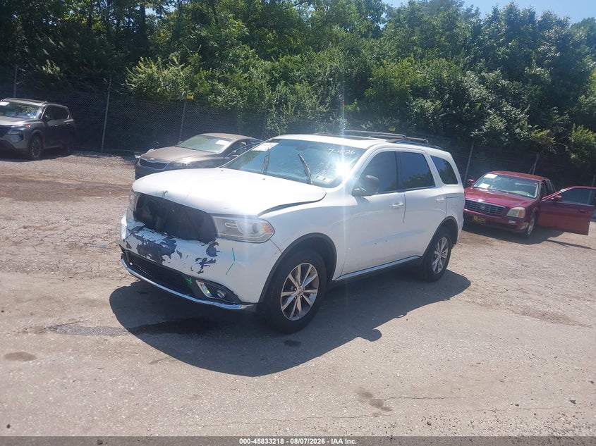 2014 Dodge Durango VIN 1C4RDJDGXEC449992 IAAI salvage auction — FRONT END, Wait Title, sold $925 on 2026-09-10 (photo 2)
