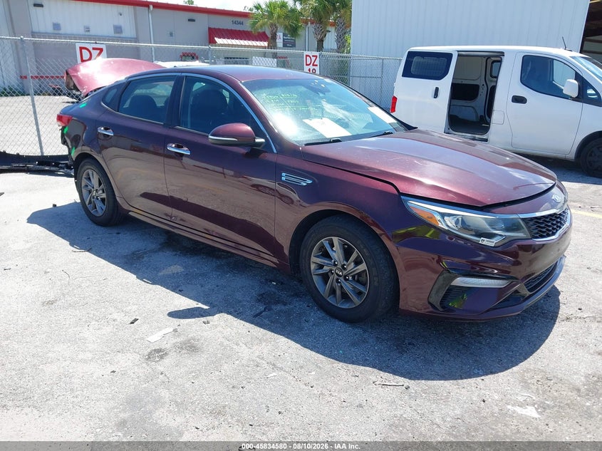 2019 Kia Optima VIN 5XXGT4L36KG373628 IAAI salvage auction — REAR END, Salvage Title, sold $3,000 on 2026-09-06 (photo 1)