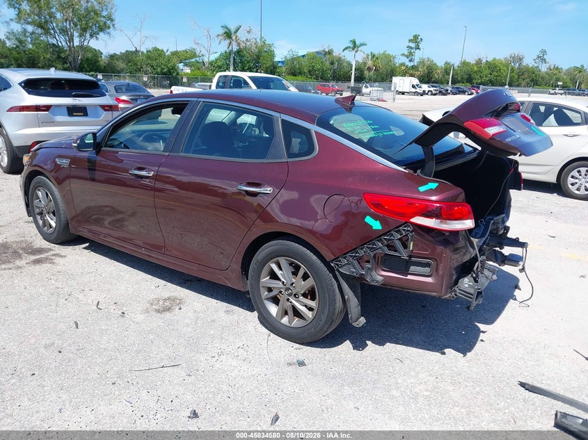 2019 Kia Optima VIN 5XXGT4L36KG373628 IAAI salvage auction — REAR END, Salvage Title, sold $3,000 on 2026-09-06 (photo 3)