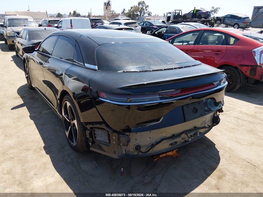 2023 Lucid Air VIN 50EA1TEA2PA003180 IAAI salvage auction — REAR END, Salvage Title, sold $12,800 on 2026-10-07 (photo 3)