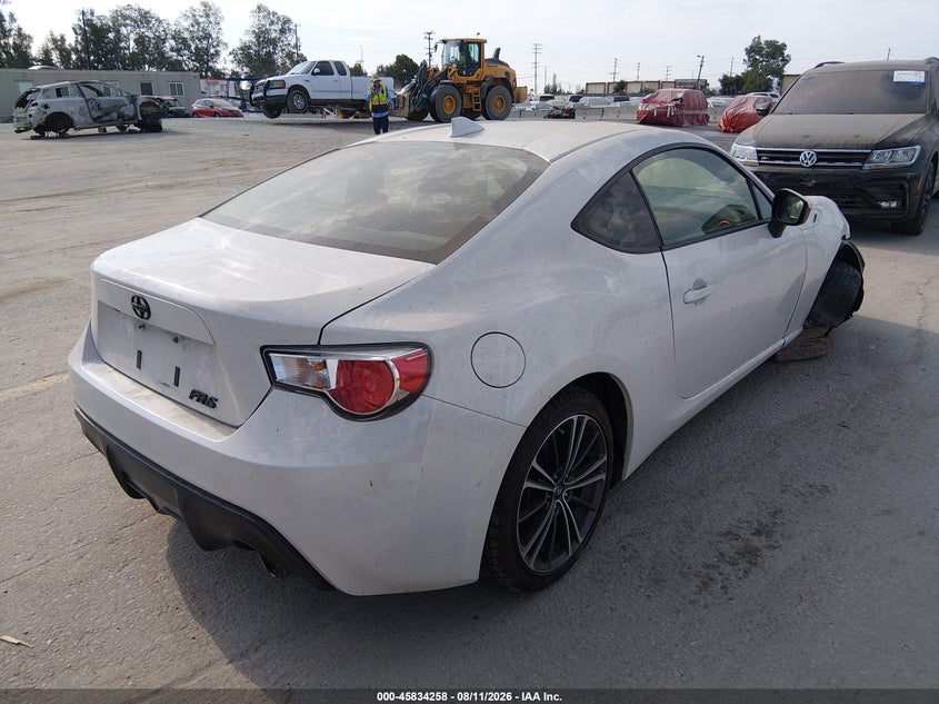 2016 Scion Fr-s VIN JF1ZNAA14G8708680 IAAI salvage auction — RIGHT FRONT, Salvage (California), sold $2,250 on 2026-08-23 (photo 4)