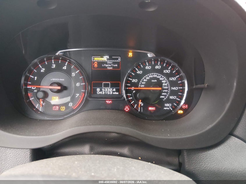 2018 Subaru Wrx VIN JF1VA1C64J9818214 IAAI salvage auction — FRONT END, Salvage Title, sold $7,000 on 2026-08-20 (photo 7)