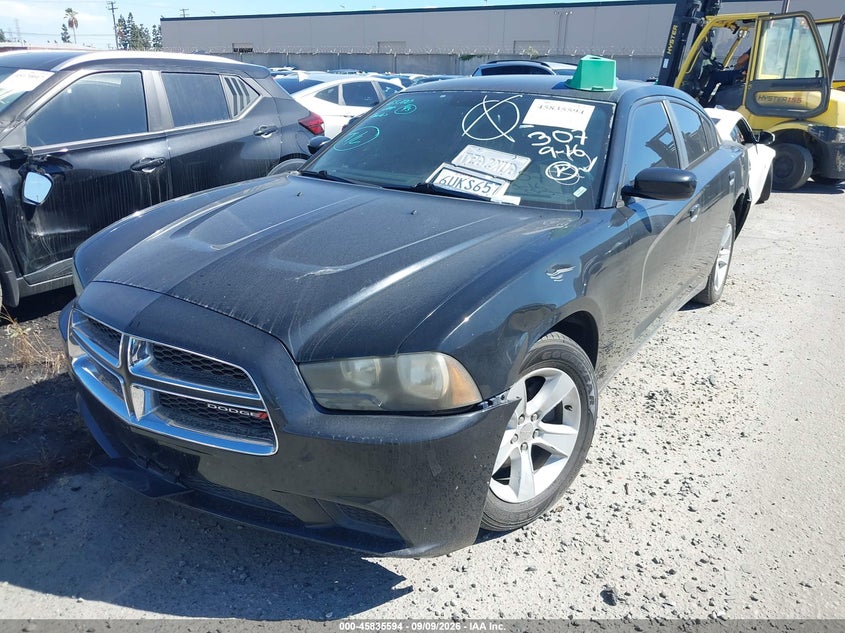 2012 Dodge Charger VIN 2C3CDXBG3CH211864 IAAI salvage auction — LEFT REAR, Wait Title, sold $600 on 2026-09-16 (photo 2)