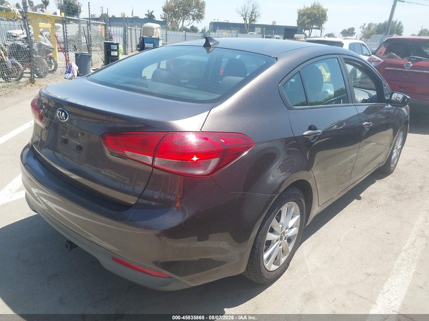 2017 Kia Forte VIN 3KPFL4A75HE009008 IAAI salvage auction — NORMAL WEAR, Clear - Dealer Only (California), sold $625 on 2026-08-20 (photo 4)