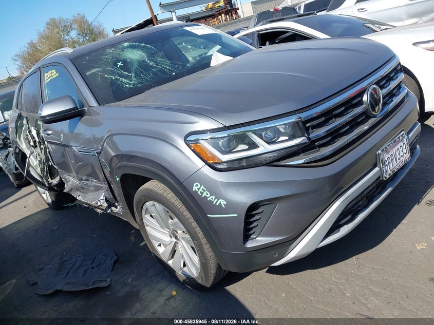 2021 Volkswagen Atlas cross sport VIN 1V2JE2CA0MC231103 — IAAI salvage auction photo