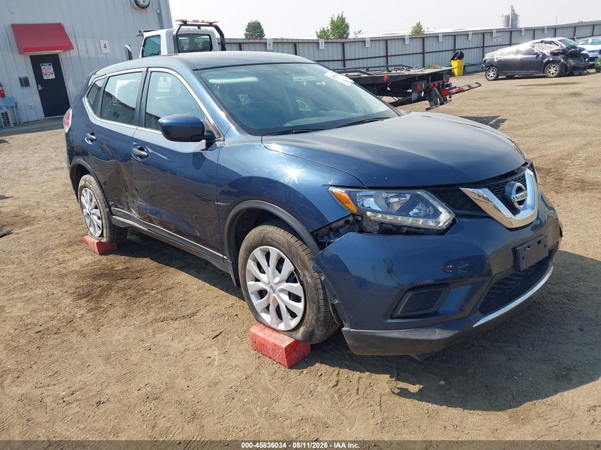 2016 Nissan Rogue VIN KNMAT2MV4GP632174 IAAI salvage auction — FRONT END, Bill Of Sale (Washington), sold $2,050 on 2026-08-21 (photo 1)