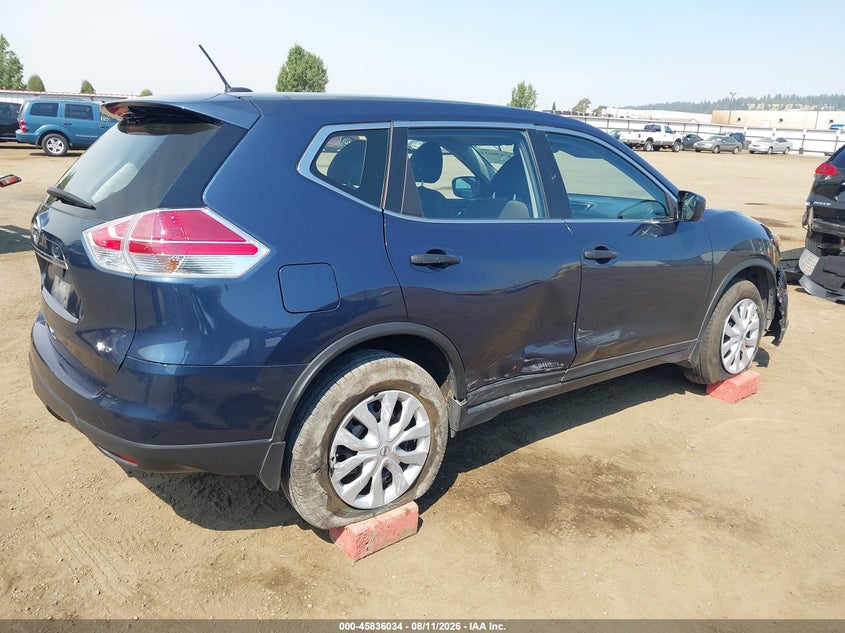 2016 Nissan Rogue VIN KNMAT2MV4GP632174 IAAI salvage auction — FRONT END, Bill Of Sale (Washington), sold $2,050 on 2026-08-21 (photo 4)