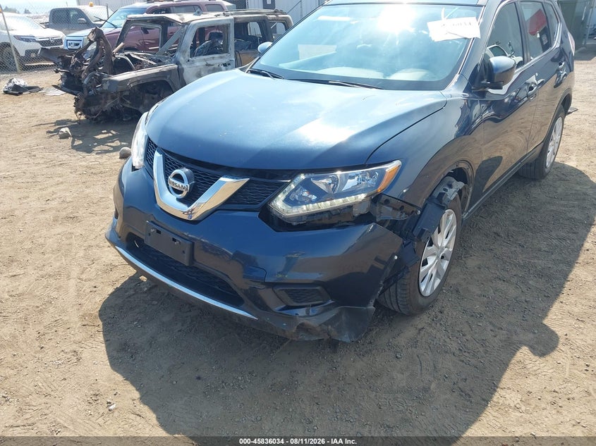 2016 Nissan Rogue VIN KNMAT2MV4GP632174 IAAI salvage auction — FRONT END, Bill Of Sale (Washington), sold $2,050 on 2026-08-21 (photo 6)