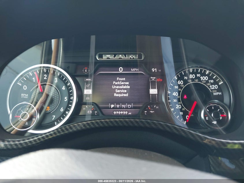 2021 Ram 1500 VIN 1C6RREFGXMN608266 IAAI salvage auction — RIGHT FRONT, Salvage Title, sold $9,175 on 2026-09-08 (photo 7)