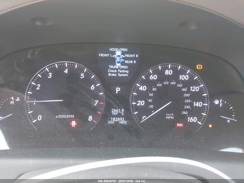 2008 Lexus Ls 460 VIN JTHBL46F885077845 IAAI salvage auction — NORMAL WEAR, Clear (Maryland), sold $1,325 on 2026-09-06 (photo 7)
